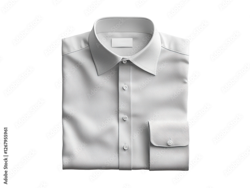 neatly folded white dress shirt with collar and buttoned cuffs, perfect for formal occasions neatly folded white dress shirt with collar and buttoned cuffs, perfect for formal occasions