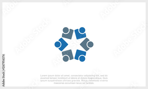 Human resources concept, target market and audience, focus group, public relations, vector icon - Vector photo