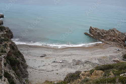Fototapeta Naklejka Na Ścianę i Meble -  view of the coast of the mediterranean sea in hatay samandağ