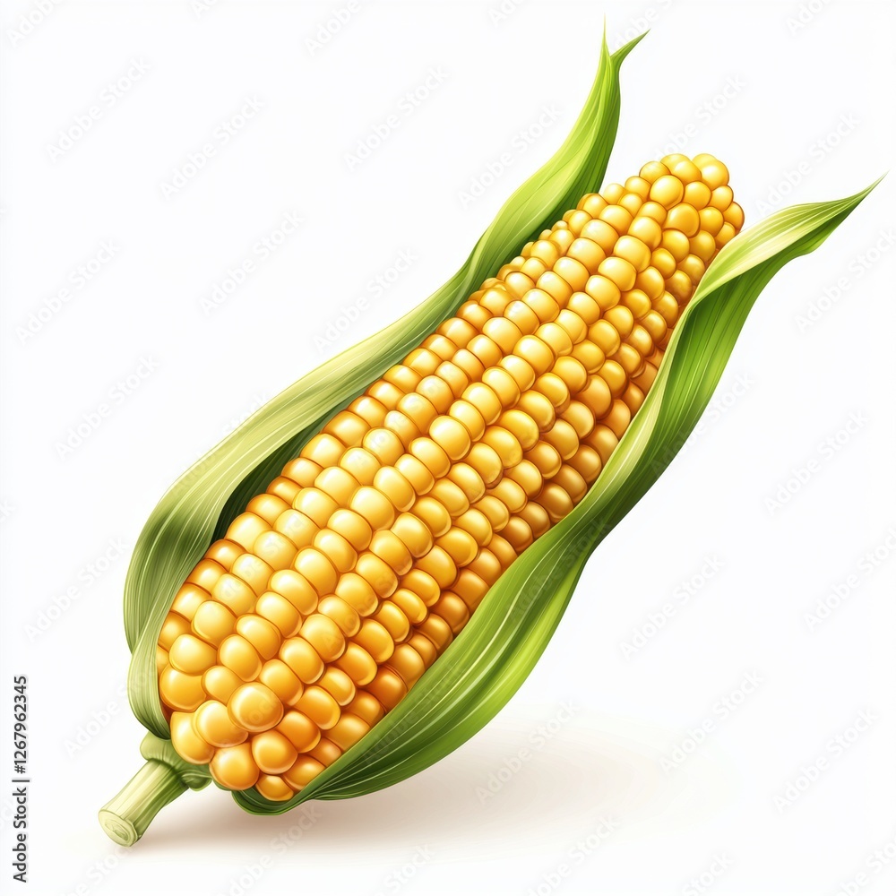 Corn cob isolated on white Corn cob isolated on white