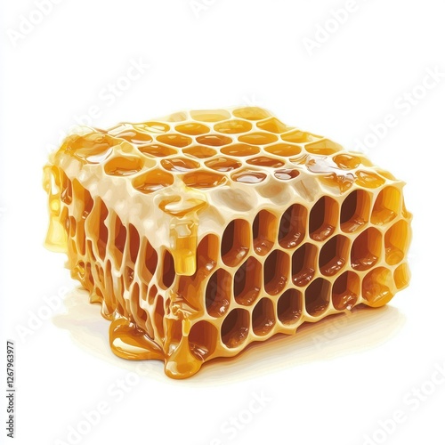 Honeycomb Close-Up, Sweet Treat, Healthy Food photo