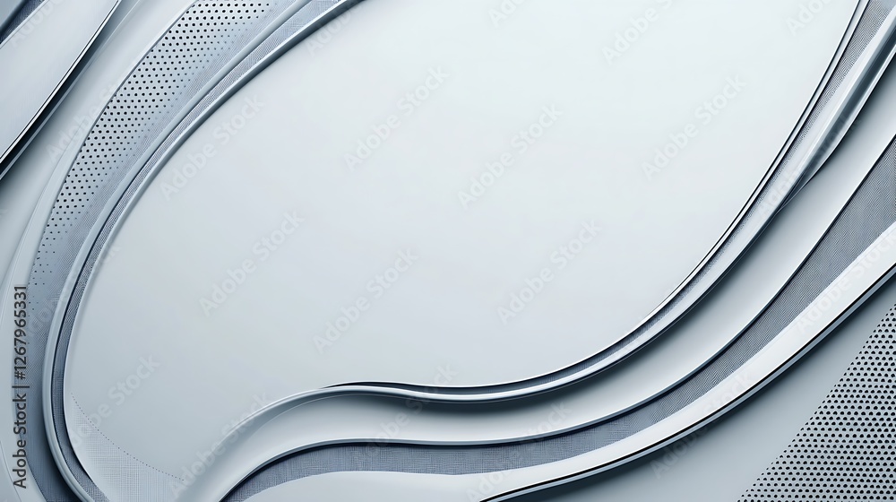 Obraz premium Abstract Gray Swirling Curves and Patterns Design