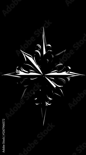 Intricate Dark Star Design