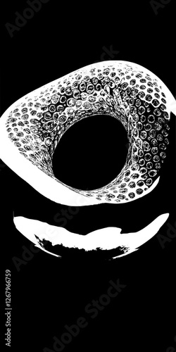 Abstract Metal Ring Sculpture