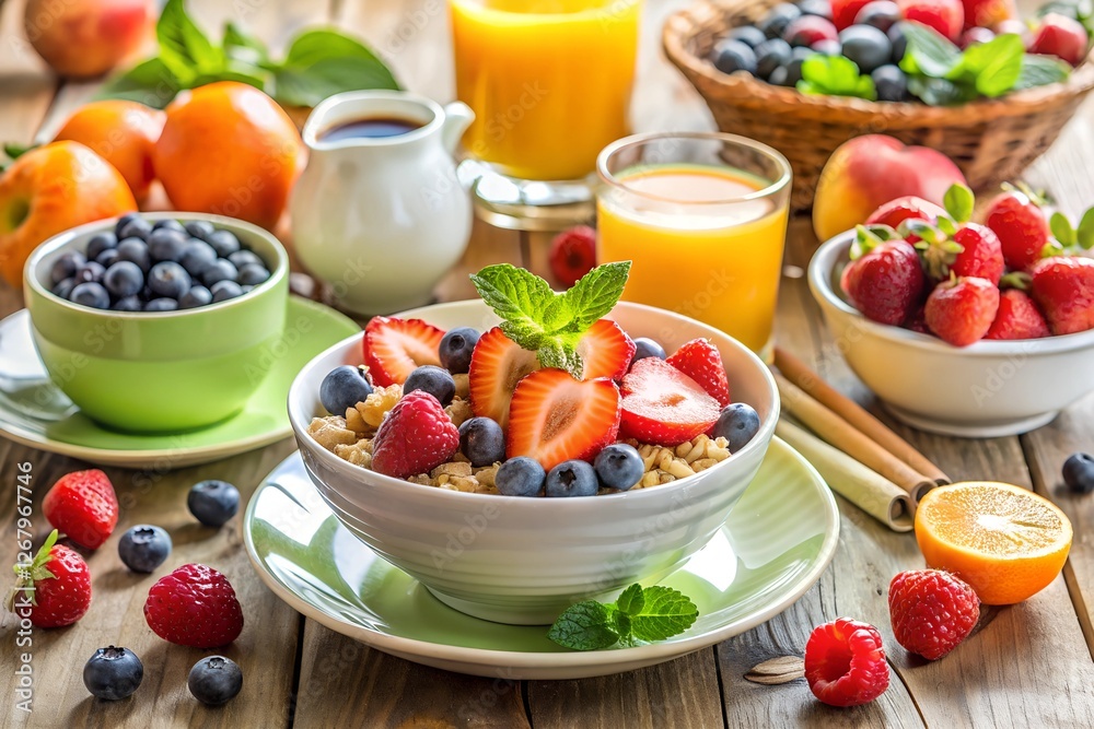 fruit salad with fresh berries fruit salad with fresh berries