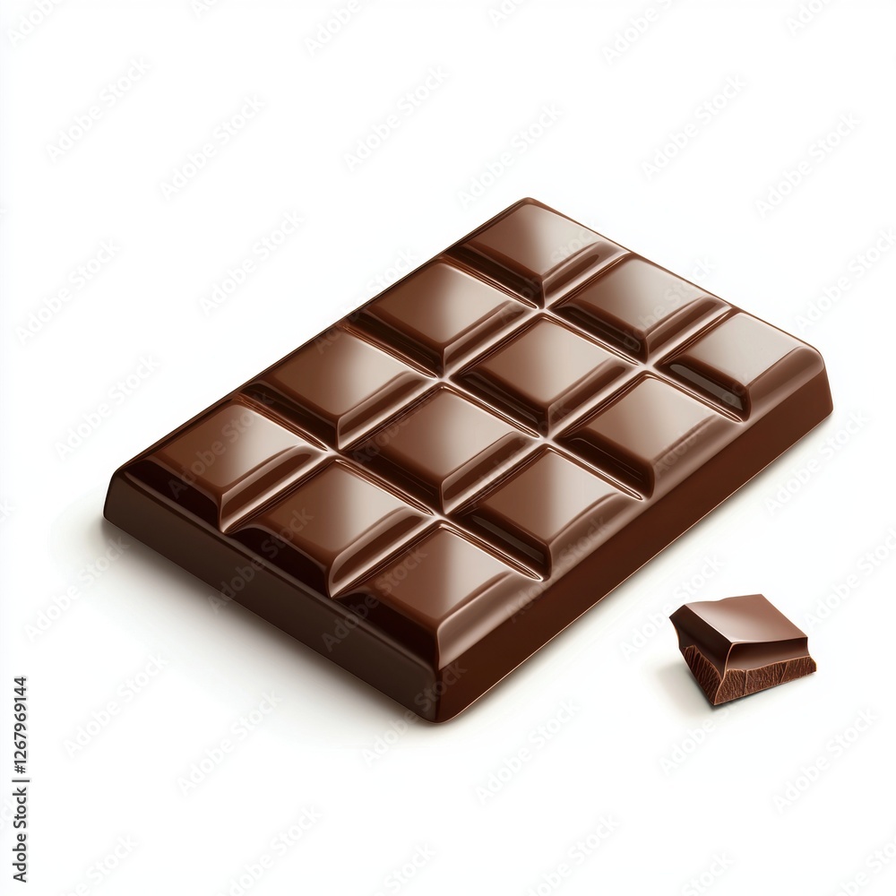 Obraz premium Chocolate bar isolated on white