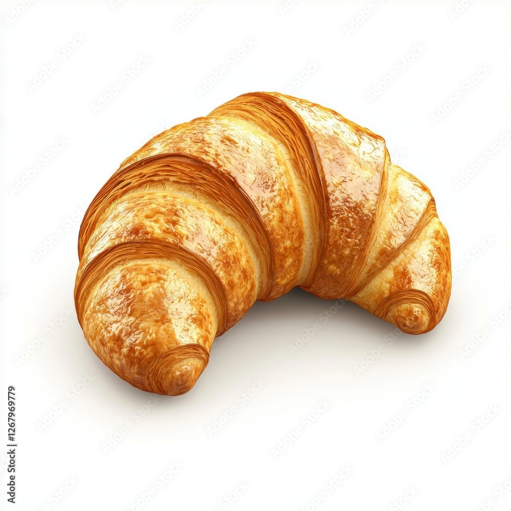 Croissant isolated on white
