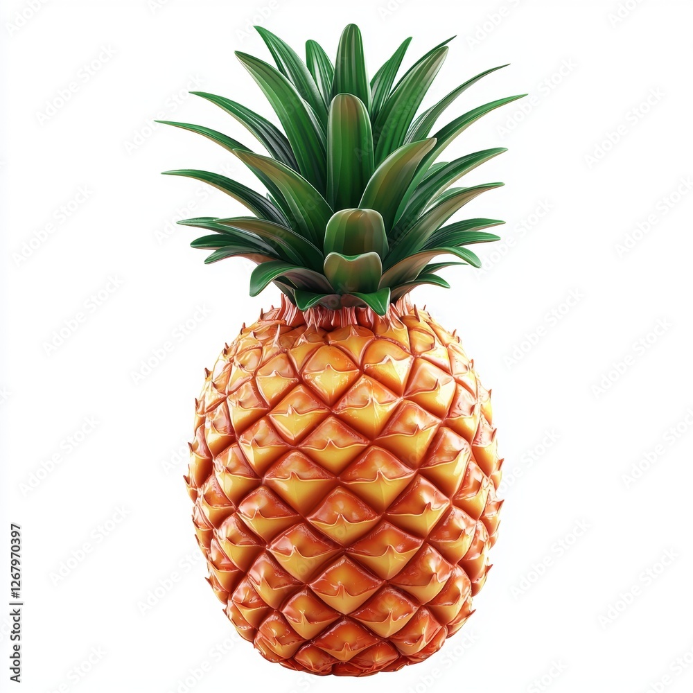 Fototapeta premium Pineapple isolated on white