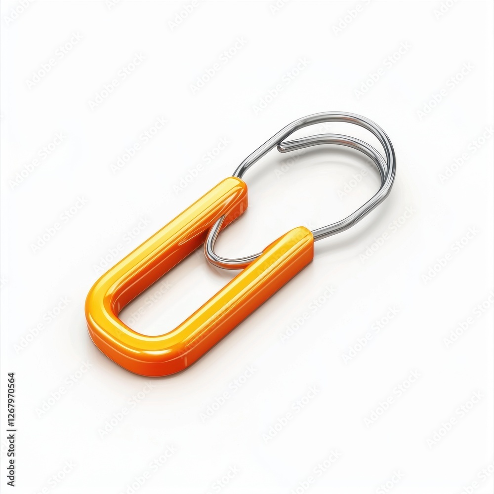 Naklejka premium Paperclip isolated on white
