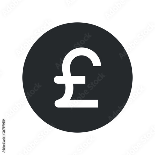 black and white Pound Sterling signs Icons vector