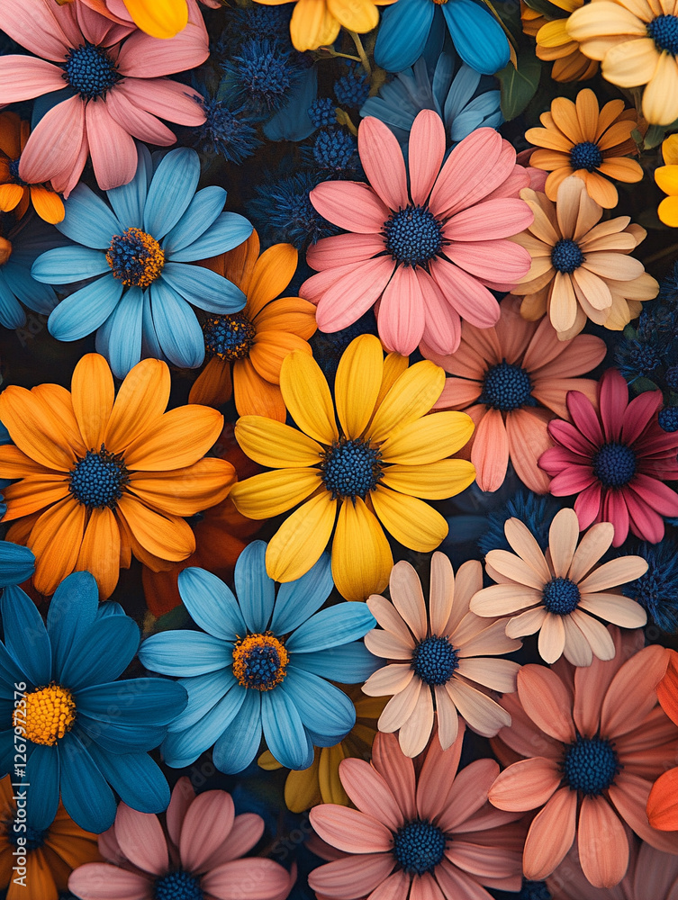 Bright and colorful arrangement of flowers in springtime Bright and colorful arrangement of flowers in springtime
