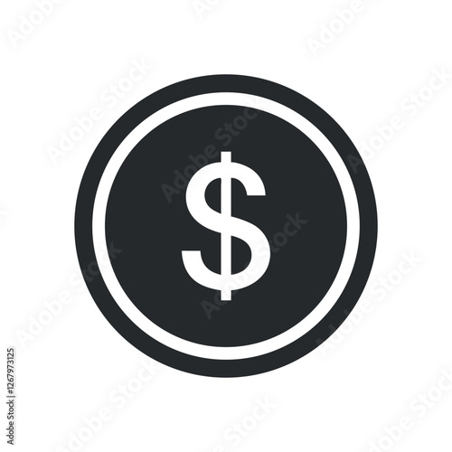 Wallpaper Mural US Dollar Sign in Flat Style – Isolated Currency Icon for Web & Design Torontodigital.ca