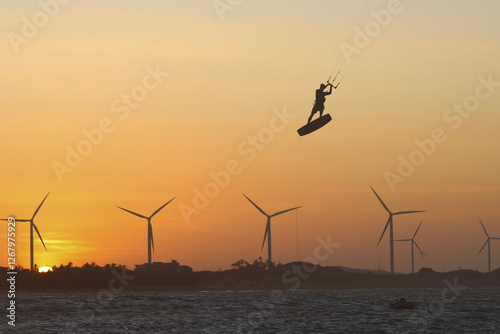 Kitesurfing in Icaraí, Brazil