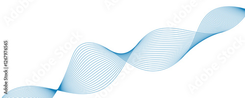 Abstract blue wave background.