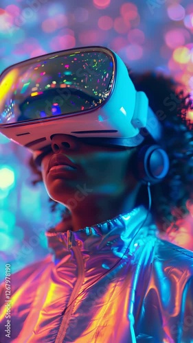 Exploring virtual reality technology in an immersive and colorful environment