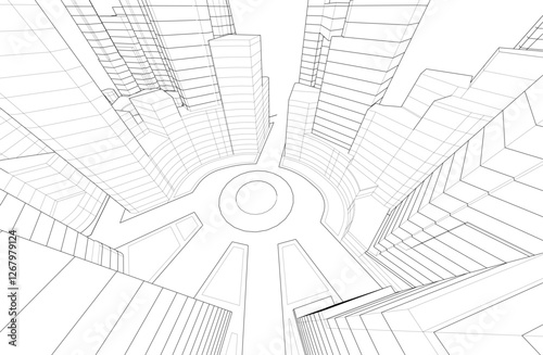 Architecture building. Design background vector illustration