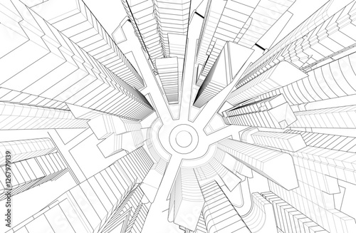 Architecture building. Design background vector illustration