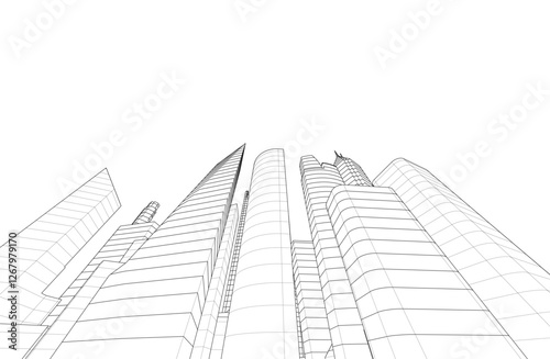 Architecture building. Design background vector illustration