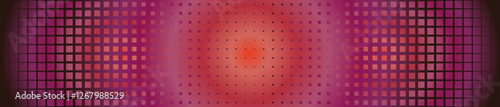 abstract illustration in the form of a narrow horizontal decorative panel with a gradient effect. Background in violet-red shades with the image of bright lights.