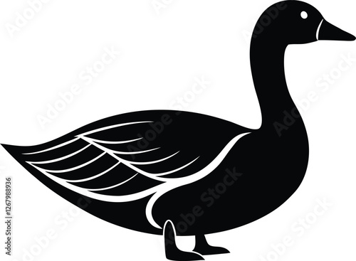 snow goose vector icon.eps