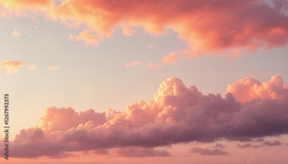 Nubes rosadas y rojas en el cielo Nubes rosadas y rojas en el cielo
