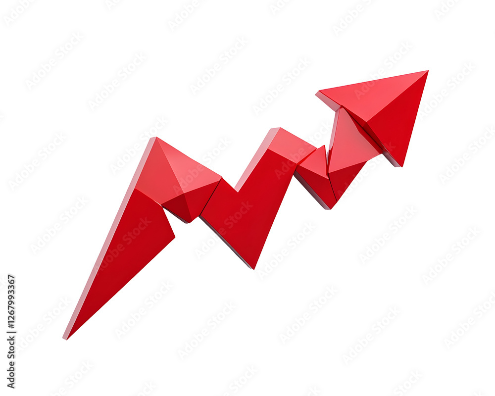 A red downward arrow representing financial loss or market decline. A red downward arrow representing financial loss or market decline.