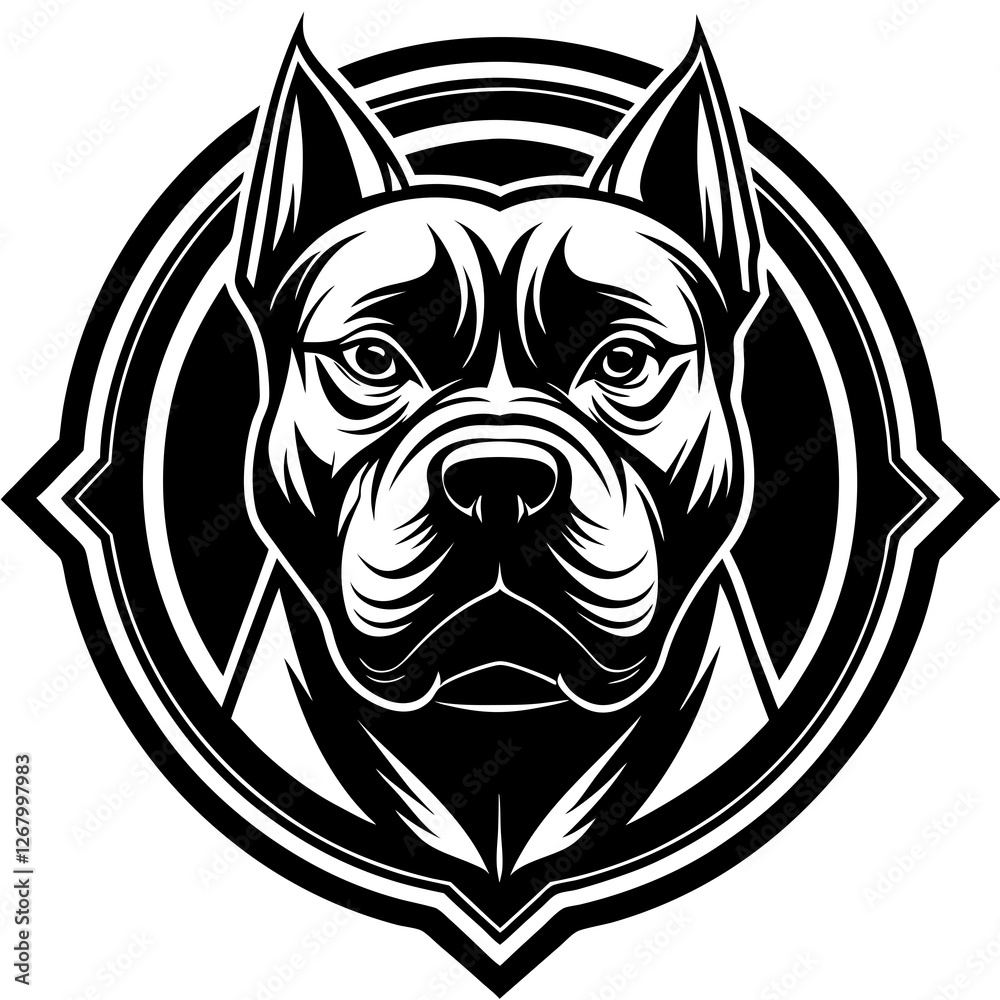 Obraz premium black and white dog