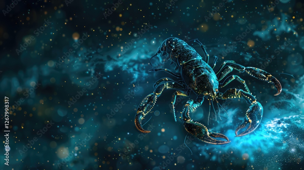 Zodiac sign scorpio, astrological calendar. The concept of star horoscope and fortune-telling.