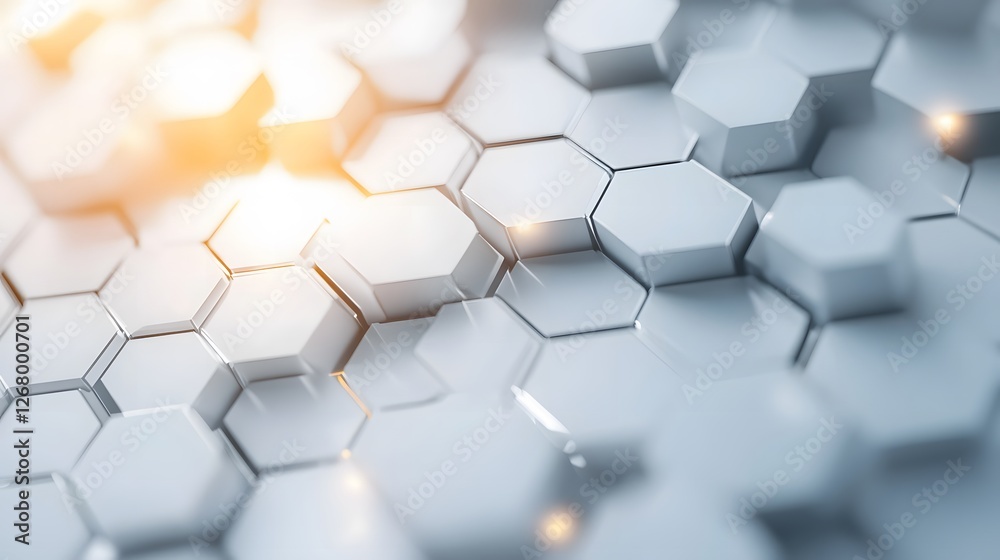 Futuristic White Hexagonal 3D Background - Modern Abstract Technology Design for Branding, Digital Art & Web Graphics Futuristic White Hexagonal 3D Background - Modern Abstract Technology Design for Branding, Digital Art & Web Graphics