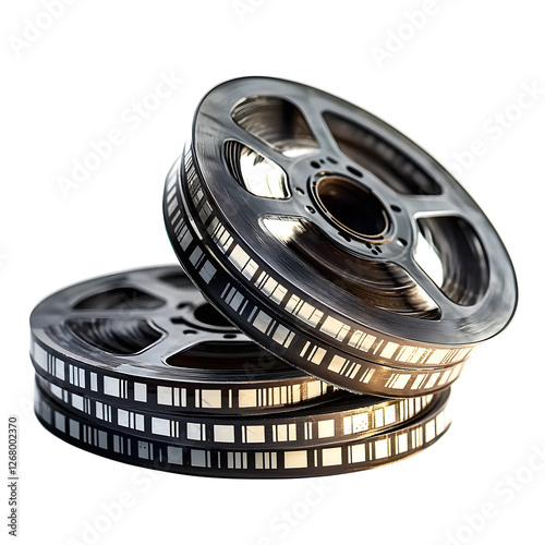 Vintage Film Reel Showing Film Strips photo