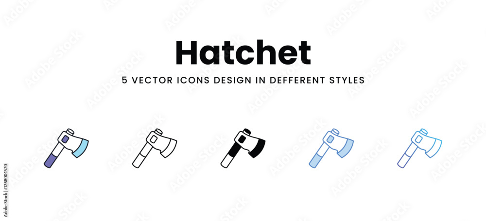 Hatchet vector icons set stock illustration Hatchet vector icons set stock illustration