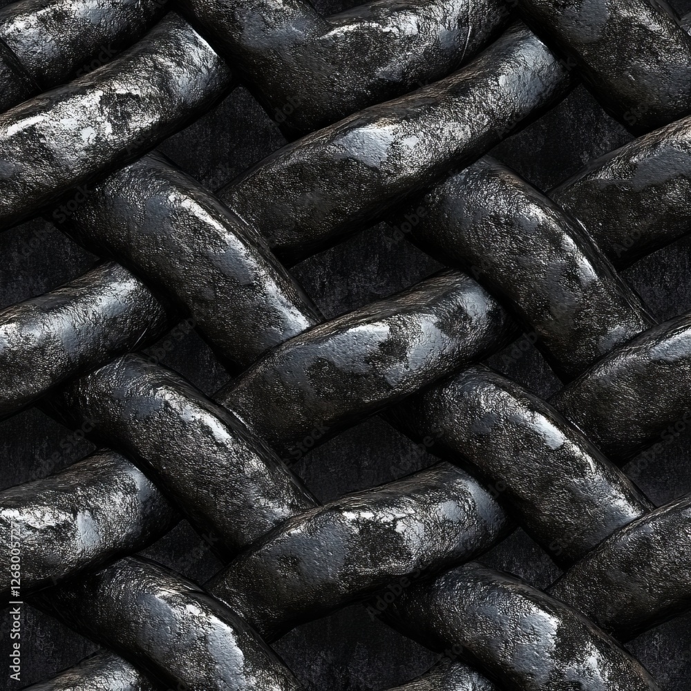 Seamless Pattern - Dark, textured woven pattern background Seamless Pattern - Dark, textured woven pattern background