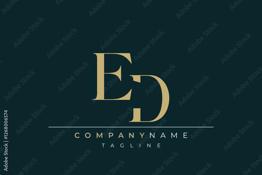 Elegant Monogram with Sophisticated Typography Design Featuring ED with Sophisticated Typography Elegant Monogram with Sophisticated Typography Design Featuring ED with Sophisticated Typography