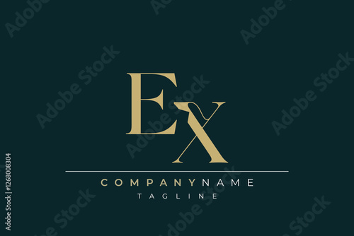 Elegant Monogram with Sophisticated Typography Design Featuring EX with Sophisticated Typography