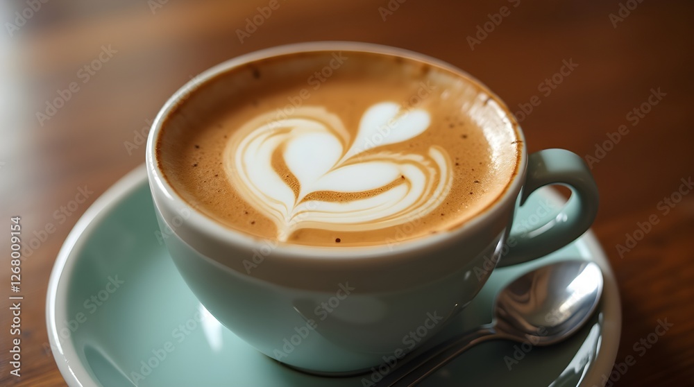 Close-Up of a Coffee Cup with Smiley Latte Art – Cozy Café Vibes & Morning Warmth Close-Up of a Coffee Cup with Smiley Latte Art – Cozy Café Vibes & Morning Warmth