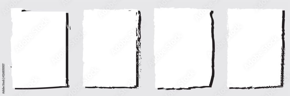 Torn sheets of paper. Torn paper strips set. Vector illustration Torn sheets of paper. Torn paper strips set. Vector illustration
