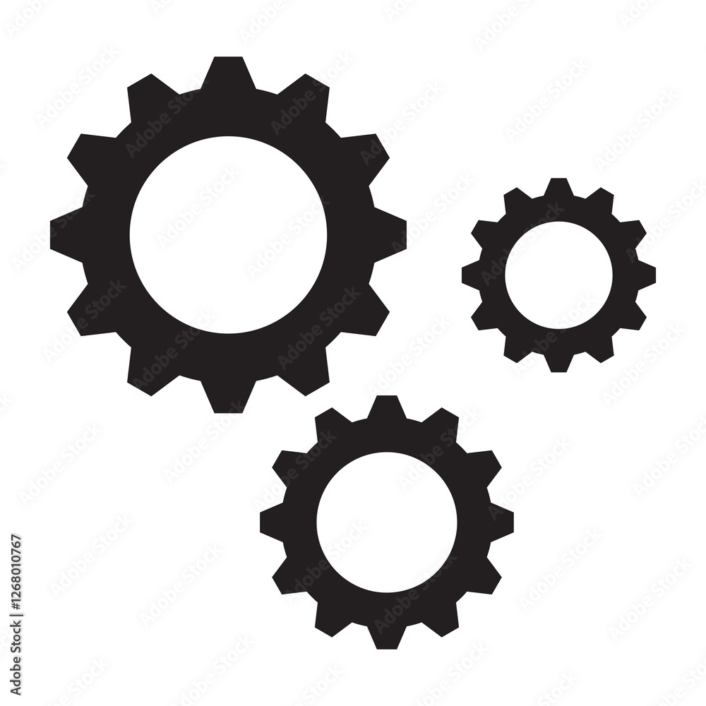 Settings icon vector isolated on white background. thin symbols or lined elements in outline style Settings icon vector isolated on white background. thin symbols or lined elements in outline style
