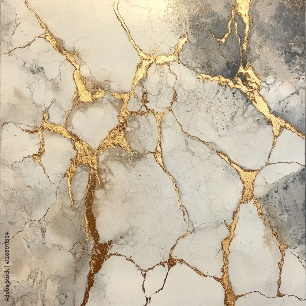 Obraz premium Elegant marble texture with gold veins reflecting luxury and sophistication in interior design settings. Generative AI