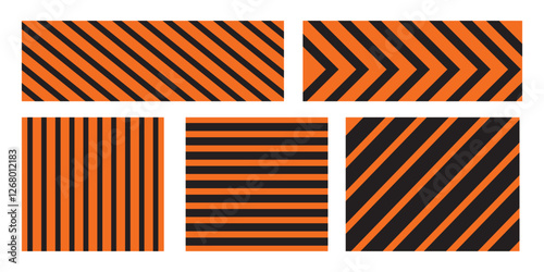 Warning tape with yellow and black diagonal stripes.