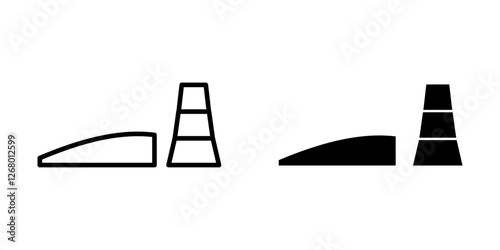 springboard Icon set. Symbol isolated white background. vector illustration. color editable.