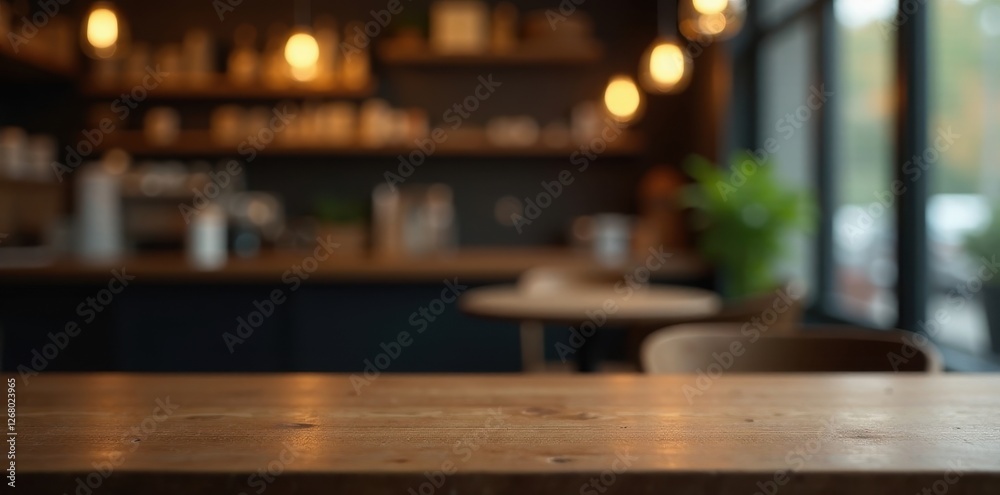 Clean wood table, soft gold cafe lights, dark backdrop, ambiance, gold, illumination Clean wood table, soft gold cafe lights, dark backdrop, ambiance, gold, illumination