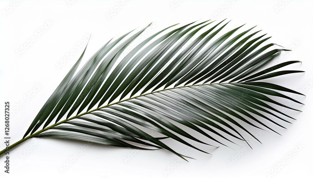 Obraz premium silhouett leaf of silver date palm tree phoenix sylvestris l roxb isolated on white background