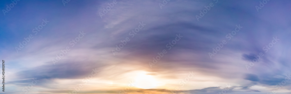 Beautiful Evening Sky with Dynamic Clouds and Soft Pastel Colors
