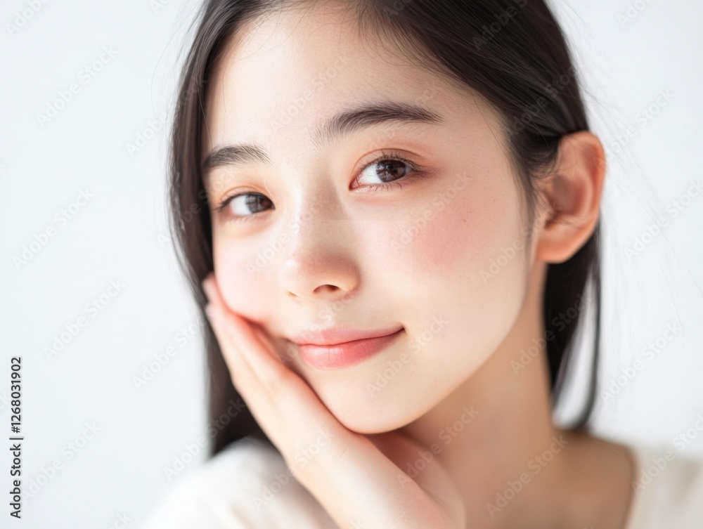 Beautiful Asian Woman with Clear Skin Posing Beautiful Asian Woman with Clear Skin Posing