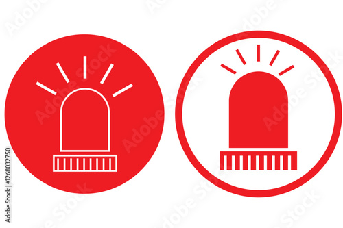 Fire siren icon, vector illustration. Flat design style. vector fire siren icon illustration isolated on white background, fire siren icon Eps10. fire siren icons graphic design vector symbols.