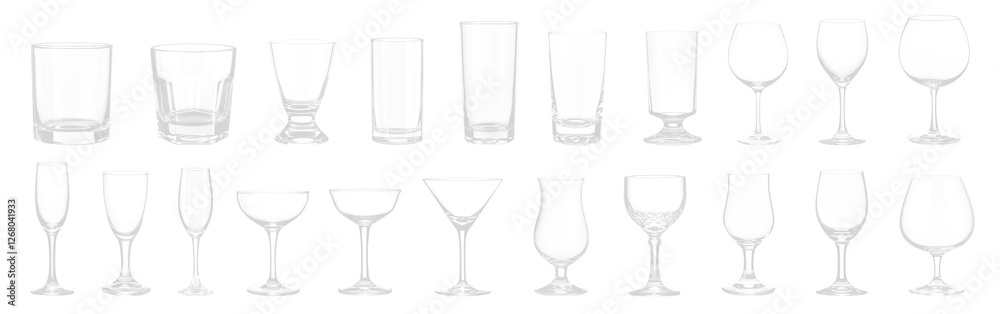 Empty cocktail glass PNG set bundle, transparent isolated background. Mixology, bar inventory glassware, various drink glasses collection. Highball, rocks, martini, champagne, old fashioned, tumbler Empty cocktail glass PNG set bundle, transparent isolated background. Mixology, bar inventory glassware, various drink glasses collection. Highball, rocks, martini, champagne, old fashioned, tumbler