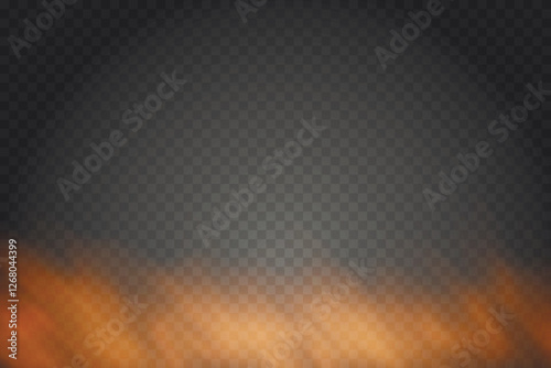 Color smoke effect background. Realistic decorative fog in the air, vapor, creeping smoke puff. Layout of cloudy smog. Transparency vector illustration.
