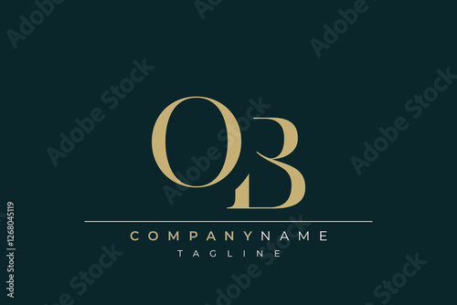 Photos Elegant Monogram with Sophisticated Typography Design Featuring OB with Sophisti