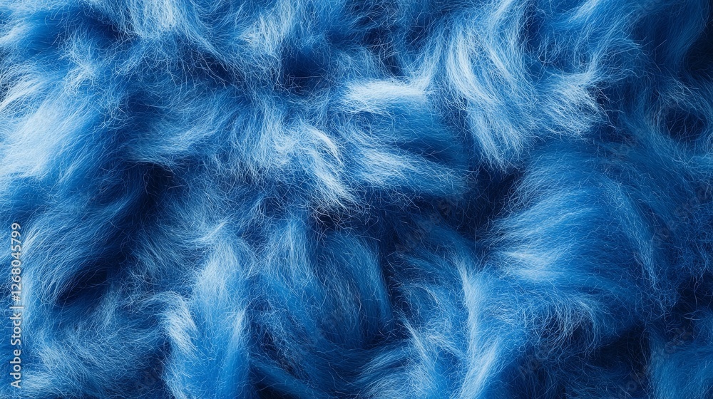Fototapeta premium Blue Watercolor Mohair Texture Background with Smooth and Fluffy Wool Fabric for Textiles and Design