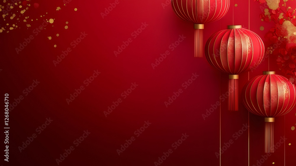 Red lanterns, festival backdrop, celebration Red lanterns, festival backdrop, celebration
